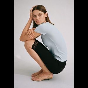 Zara Lace Trim Bike Shorts